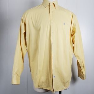 Ralph Lauren button front long sleeve dress shirt yellow size large